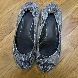 Tory Burch grey leopard Ballet flats